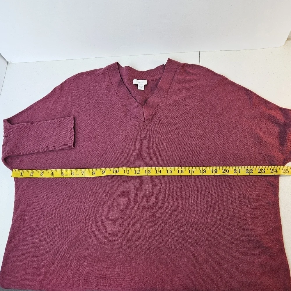 J. Jill Pure Jill Oversized V-neck Drop Shoulder Relaxed Sweater XS PETITE - Picture 8 of 9